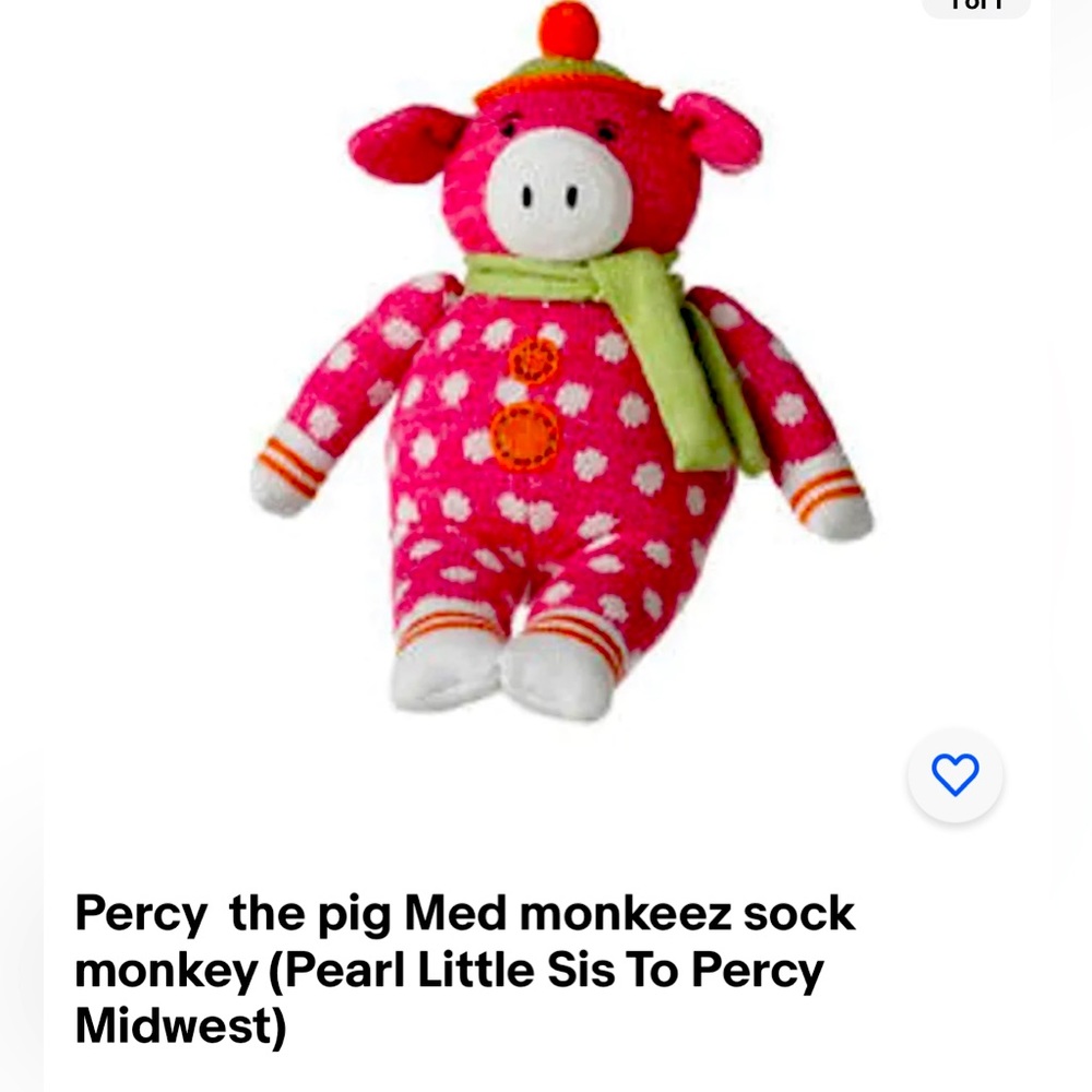 Percy the pig
love
reddish pink with white spots
special price